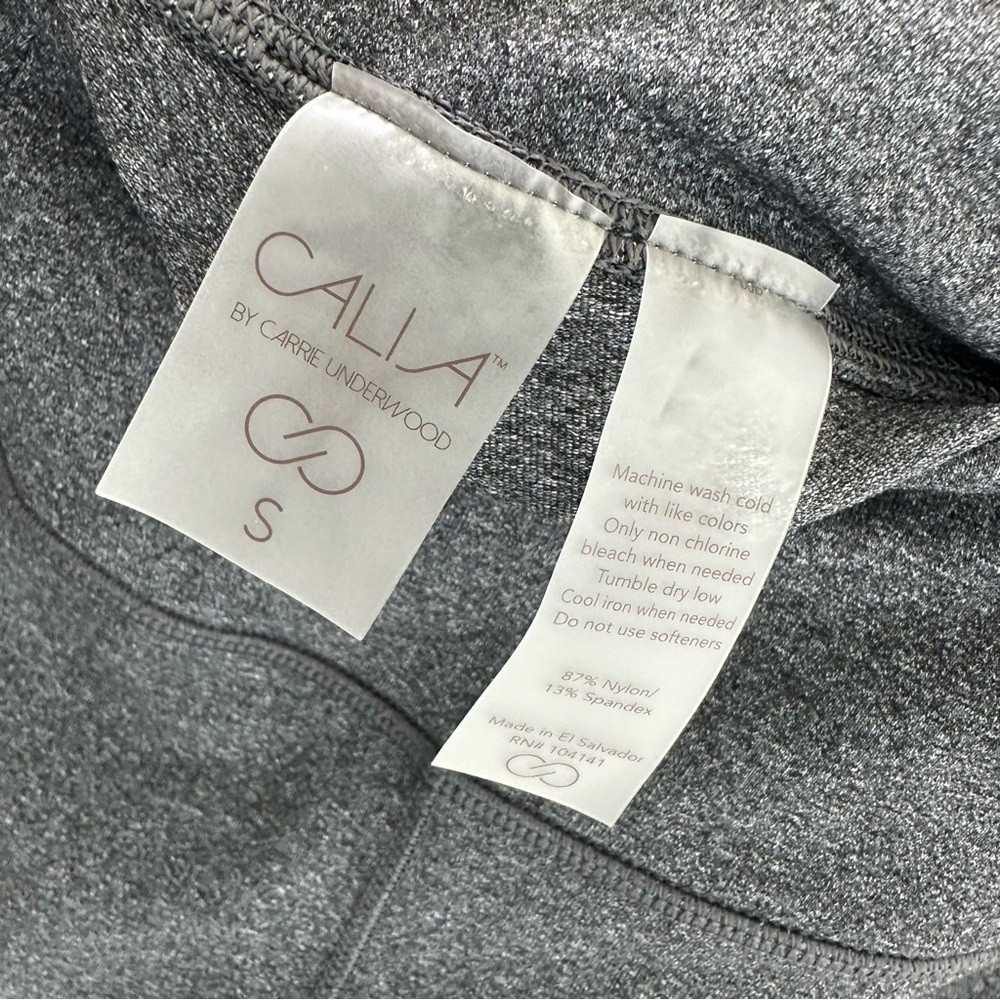 CALIA by Carrie Underwood Womens Essential Bermuda Bike Shorts Small Gray Pocket - Picture 7 of 7